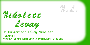 nikolett levay business card