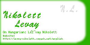 nikolett levay business card